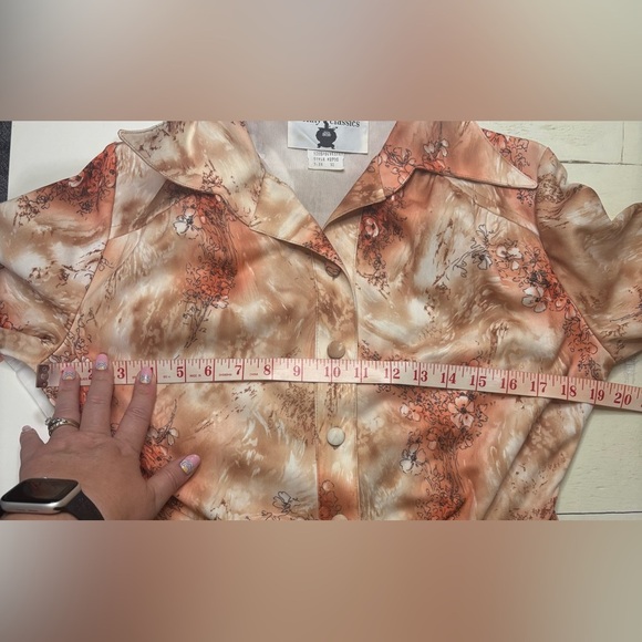 Vintage 1970's Long Sleeve Printed Button Up Maxi Dress Kenny Classics Size 10 - Picture 5 of 7